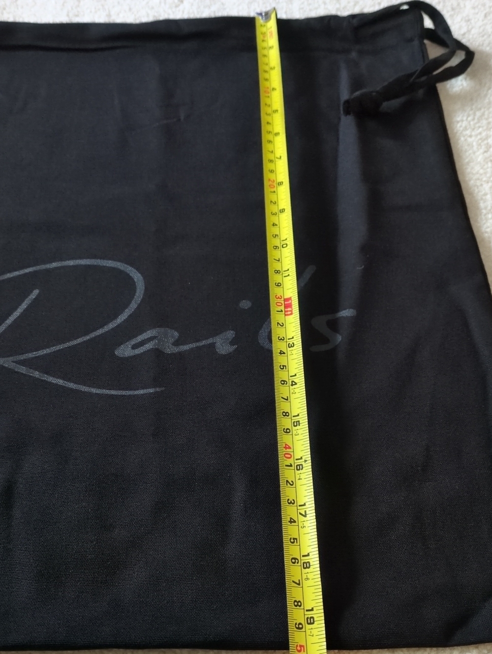 New Rails Dustbag Drawstring Unused Black - Picture 3 of 4